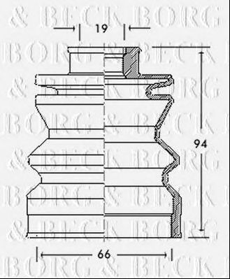 BORG & BECK bcb2103 -  Пыльник, приводной вал